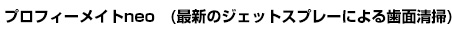 プロフィーメイトneo　(最新のジェットスプレーによる歯面清掃)